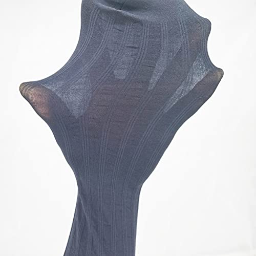 GAOGAO Super Thin Men's Stripe Dress Socks Sweat Absorbing Knee High Socks Business Over The Calf Stocking2