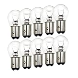 Lanuovx 10x P21/4W BAZ15d 566 Glühbirnen 12V 21W 4W mit versetzten Pins Halogen Zweifaden Lampen für Nebelschlussleuchte und Rücklicht Großpackung