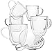 BTaT- Small Espresso Cups, Demitasse Cups Set of 6 (2.0 oz, 60 ml), Double Wall Glass Coffee Mugs, Cappuccino Cups, Latte Cups, Clear Tea Cup