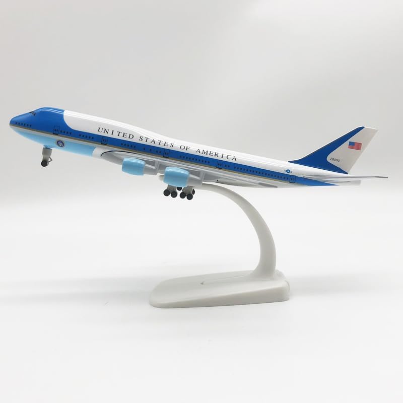 20 CM (8 inches Long) The Air Force One Airplane Model Kit Metal Aircraft Model with Table Stand for Aviation Enthusiast Gift or Display Decorations