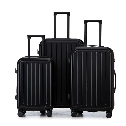 Durable 3-Piece ABS Luggage Set with USB Port & Cup Holder - 20