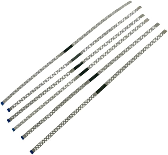 Stainless Steel Perforated Diamond - Dental Polishing Strips - 4.0mm Single-Sided Interproximal Finishing & Contouring Strips - Composite Polishing Smoothing & Ortho Use – Pack of 6 Strips