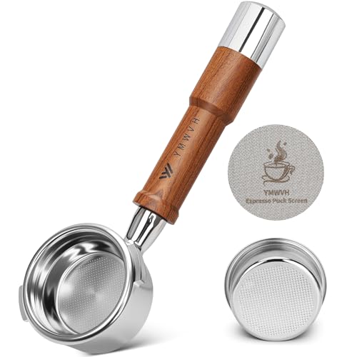 58mm Bottomless Portafilter-Fits Gaggia Espresso Machines-Professional 100% Stainless Steel Portafilter with 2 Ears -Not suitable with E61 groupheads-with Puck Screen& Filter Basket