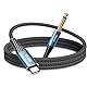 Tisino USB C auf 6,3mm TS Guitar Cable, 6,3mm Klinke TS auf USB Typ C Bass/Gitarre Aufnahmegerät Kabel Instrumentenkabel, Kompatibel mit Laptop/PC/Smartphone mit USB C Anschlüssen (3M)