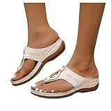 Sandals Women Orthopedic Walking Sandals Arch Support Anti-Slip Breathable Dressy Sandals Vintage Fl
