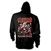 Kreator Unisex Adult Pleasure To Kill Full Zip Hoodie Black S 280gsm Cotton Blend Album Artwork Back Print #1