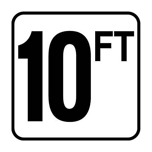 INLAYS INC. Vinyl Stick-on 10 Foot Depth Marker for In Ground Pools - Pool Safety Signs V620092 multi-colored
