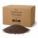 Mini Semisweet Chocolate Baking Chips, Bulk Chocolate Chips for Baking & Desserts - 25 lb (Approx. 50,000 pieces)