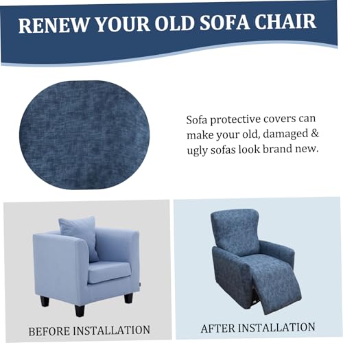 Funda de sofá reclinable suave de 4 piezas lavable para sillones mecánicos de salón 3