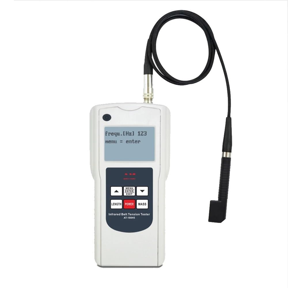 NURII Belt Tensiometer, AT-180H5, Digital Belt Tension Tester, 10Hz~500Hz, Drive Belt Automotive Belt Tightness Tensiometer