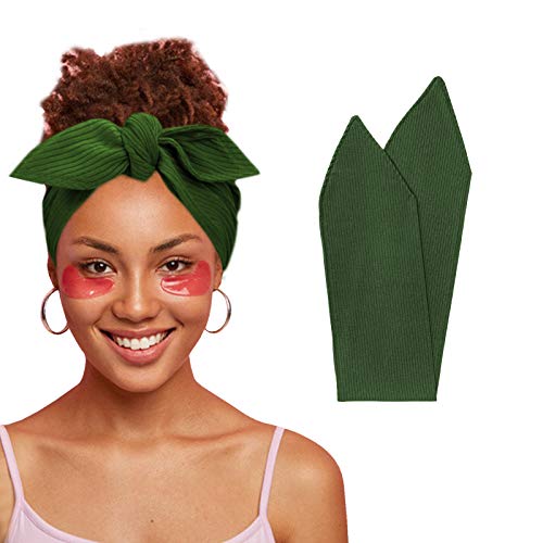 WURGIIX Ribbed Stretch Bandie Women's Headbands Headwraps Hair Bands Bows Hair Accessories wrap headbands(blackish green) WURGIIX Ribbed Stretch Bandie Women's Headbands Headwraps Hair Bands Bows Hair Accessories wrap headbands(blackish green)
