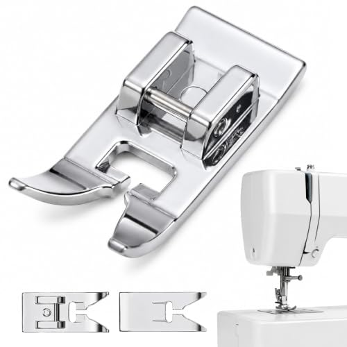 Prensatela Máquina Coser, Pie de Prensa Coser, Pie para Máquina Coser, Pie de Costura, prensatela Universal, Compatible con Máquinas Alfa, Singer, Brother, Janome, Elna, Juki, Puntada Recta
