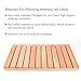 bingaai Cedar Wood Shower Mat, Cedar Wooden Bath Mats, Wood Bath Mat 23.6 × 15.7 in, Shower Stall Mat Non-Slip for Bathroom Bathtub Spa Sauna Garden Home, Wooden Floor Mat Large for Indoor and Outdoor