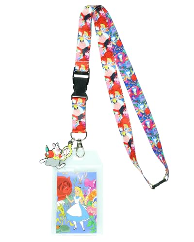 Cordon porte-badge Disney Alice au pays des merveilles anti-perte pour carte