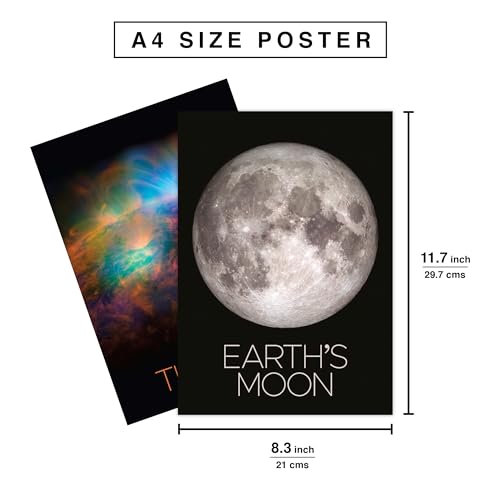 Image of CodersParadise Paper Pack Of 6 - Space Astronomy Wall Posters 8X12 Inch A4 Size Included Glue Dots Wall Decor Posters Wall Art For Bedroom, Living Room