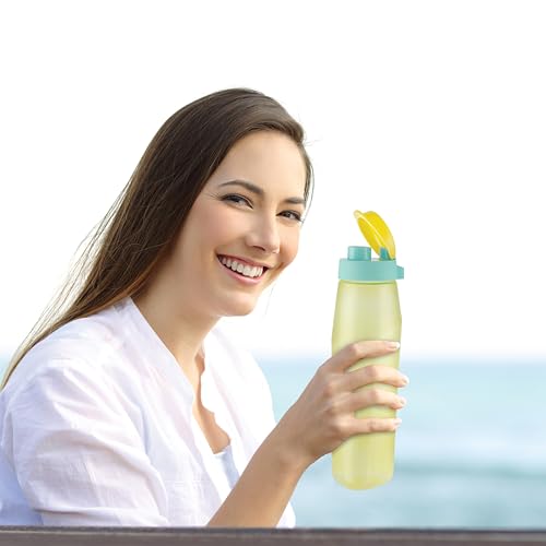 Image of Mastercool BPA-Free Sipper Water Bottles Set of 3, 850ml, Multicolor | Leakproof Frosted Lightweight Fridge Bottles with Flip Lids for Gym, Office, School & Travel