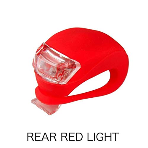 Bicycle Light Front And Rear Silicone Led Bike Light Set - Bike Headlight And Taillight,Waterproof & Safety Road (White And Red Light) #TOP2