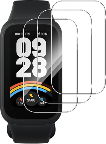 Gosento For Xiaomi Band 9 Active ガラスフィルム 【3枚セット】2.5Dラウンドエッジ加工 日本旭硝子素材AGC 高透過率 Xiaomi Smart Band 9 Active フィルム 硬度9H Xiaomi Band 9