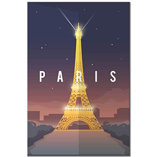Imán para refrigerador París Torre Eiffel vintage