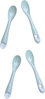 Totority 4 Pçs Colheres De Plástico Colher De Bebê Colheres De Criança Colheres De Plástico Colher De Purê Para Bebês Colheres De Alimentação Colher De Purê De Bebê Colher Serrilhada