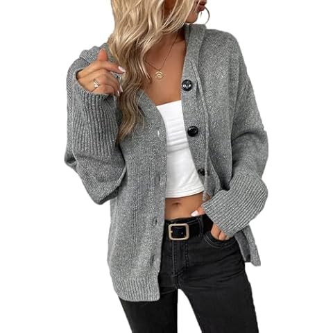 Beskie Women's Hooded Long Sleeve Cardigan Cover