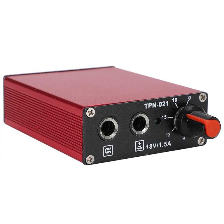 Line Art Tattoo Mini Power Supply for Tattoo Machine, 18V/1.5A, Red, Voltage Regulation Fit for all Tattoo Machines-image-44