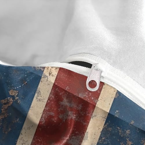 Parure de lit Union Jack microfibre lavable machine housse de couette double - 8
