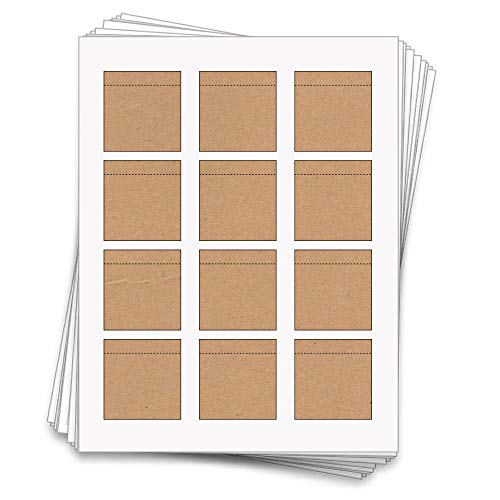 60 Dashleigh Kraft Lip Balm Labels – Perfect for Lip Gloss & Lip Stain Bottles, Inkjet or Laser Printable, 2 x 2.15 in.