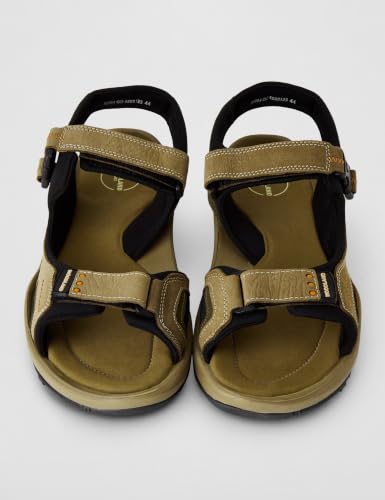 Image of Woodland Men's Camel Elephant Print Nubuk Sandals-UK-5 (EURO 39)