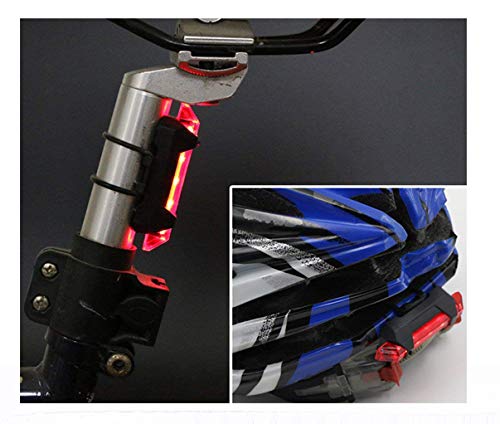 Luz Trasera Potente para Bicicleta Recargable USB - Potente LED Faro Trasero Bici - Muy Luminoso,Impermeable y Fácil de Instalar Luces Rojas Máxima Seguridad Ciclismo - imagen 2