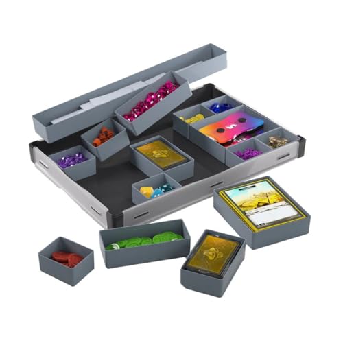 Token Silo XL Convertible Box (czarny) - kaskadowe pudełko - 15 wyjmowanych tac w 5 różnych rozmiarach - Store and Organize Board Game Tokens - Convenient Space Sacing Design - Made by Gamegenic