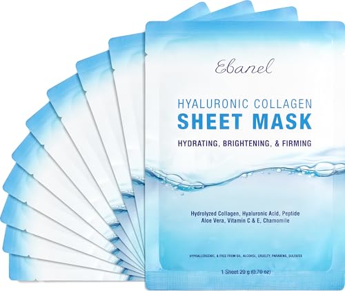 JAXON LANE BRO MASK Premium Korean Face Mask for Men (4 x 1 Pack) - Anti Aging Sheet Masks w/Hydrogel, Vitamin C, Hydrolyzed Collagen, & Hyaluronic Acid - Perfect Skin Care for Men