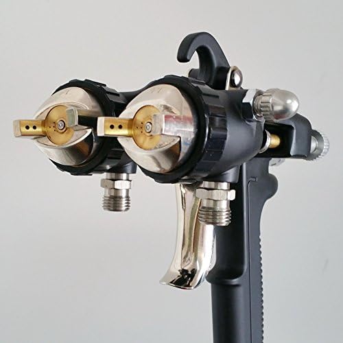 Image of Spray Gun With Double Nozzle | Chrome Dual Head Pneumatic Sprayer | Professional Painting Tools | Pack of 1