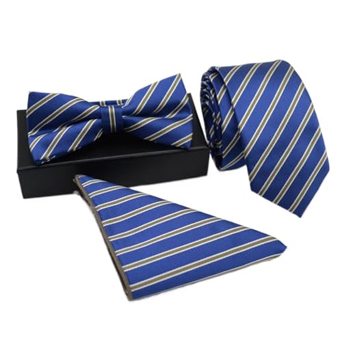 Corbata para hombre de tres piezas estilo casual en gris miniatura 1