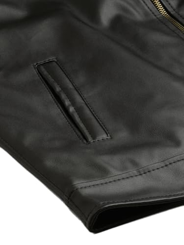Image of Leather Retail cherry striped Faux Leather Jacket For Man