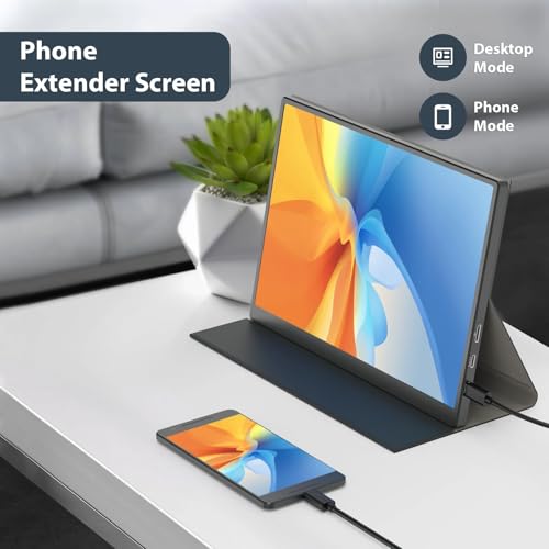 Image of 10.5 inch Portable Monitor 1920x1280 IPS Screen, 420 nits Brightness USB C Portable Gaming Monitor for Laptop PC Phone Mac Steam Deck, with Smart Cover & Speakers, Travel Second Screen for Work