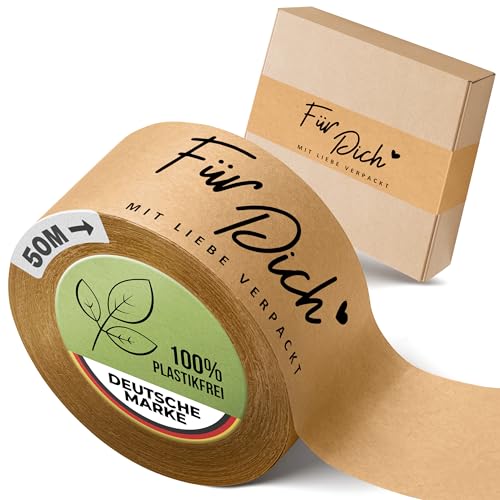 Smilivery Paketband mit Text - 50m x 50mm Klebeband,...