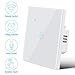 Gobesty Interrupteur Connecté WiFi, Interrupteur Mural Intelligent, Interrupteur Mural WiFi de Lumière Sans Neutre Commande Vocale compatible avec Smart Life Alexa Google Home, 1 Gang