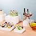 6 Pack Acrylic Display Boxes Cube Riser, Food Stands for Party Buffet, White Cake Stand Square Set, Dessert Table Nesting Jewelry Holder