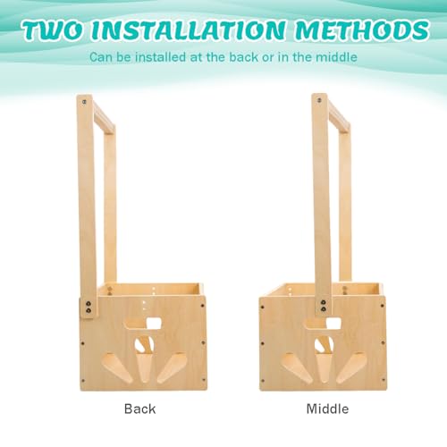 Singring Wooden Baby Shower Crate Closet, Baby Basket with Handle, Baby Storage Crate Hamper, Welcome Gift Basket for Newborn Boys Girls, Basket for Baby Shower Gifts New Parents - Thumbnail 4