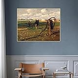  Impressions sur toile Joaquin Sorolla《Pêcheurs tirent dans les filets》Art sur toile Peinture à l\'huile Oeuvre décorative Image murale Décoration d\'intérieur 40x55cm sans cadre
