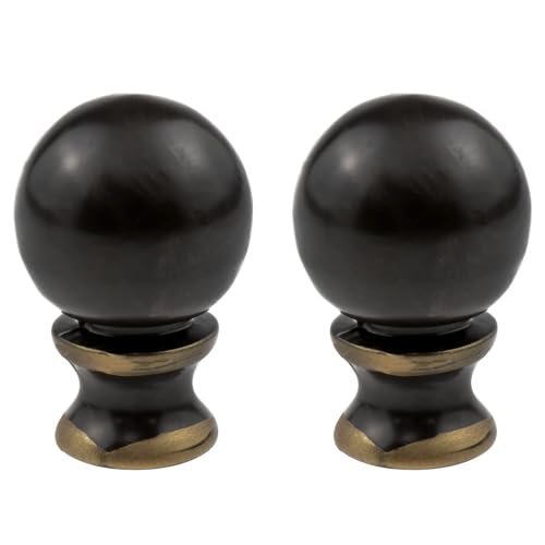 Image of Bronze Steel Ball Knob Lamp Shades Finials Cap Knob Lamp Holder Lighting -2 PCS