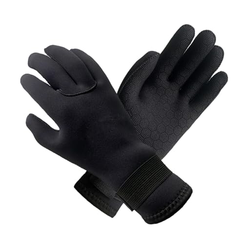 Yiju Scuba Diving Gloves Wetsuit Winter Gloves 3mm Neoprene Non Slip with Adjustable Wrist Strap (L Size) for Snorkeling Fishing