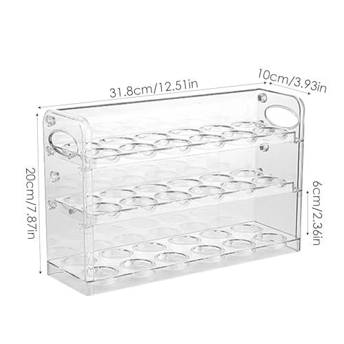 Boîte de rangement transparente pour œufs compacte et robuste de grande capacité - 3