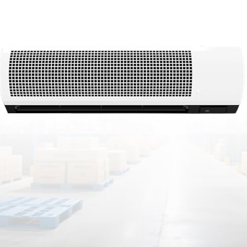Rideau d'air blanc 0.6m avec télécommande et ventilateur mural silencieux