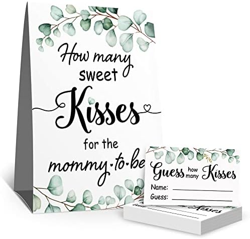 Amazon.com: How Many Sweet Kisses Bridal Shower Party Game Raffle Cards ...
