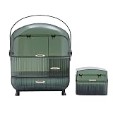 Multi-Function Make Up Case Multi-Function Make Up Case with Lipstick Box Dustproof Cosmetic Storage Box Cosmetics Skin Care Products Jewelry Organizer Case Finishing Box Bedroom Bathroom Desktop Clea