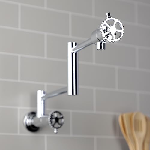 Remplisseur de pot mural Kingston Brass chrome poli pour cuisine