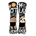 UTRSIFB Girl's Dress Decor Boots Socks, Fashion Breathable All Season Mid Calf Socks, Soft Cozy Stockings Cute Sloth