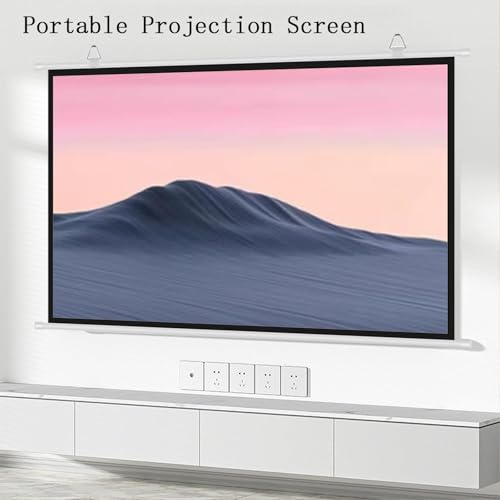 Pantalla Proyector Manual 72" 16:9 Retráctil 4K HD miniatura 2